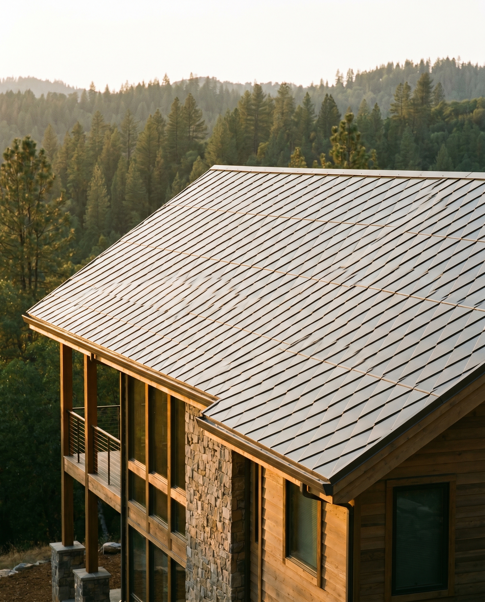SunStyle integrated PV diamond-pattern tile field on a modern Auburn home.